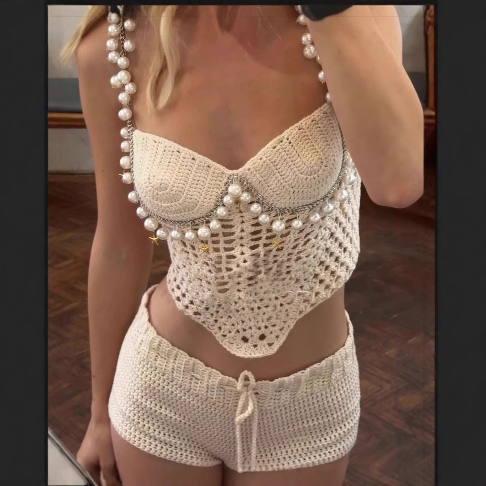 Сексуальный укороченный жилет  – обзор и цена Crop Top Crochet