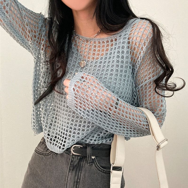 Вязаный кроп-топ с длинными ру – обзор и цена Crop Top Crochet