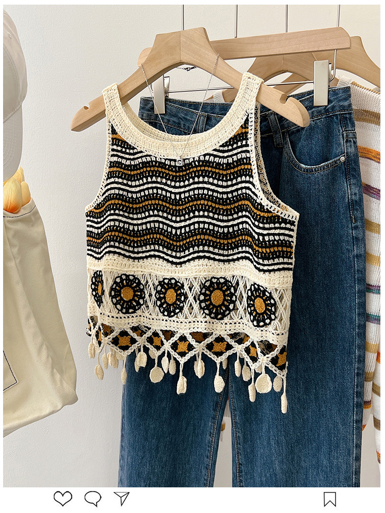 Вязаная крючком майка, женский – обзор и цена Crop Top Crochet
