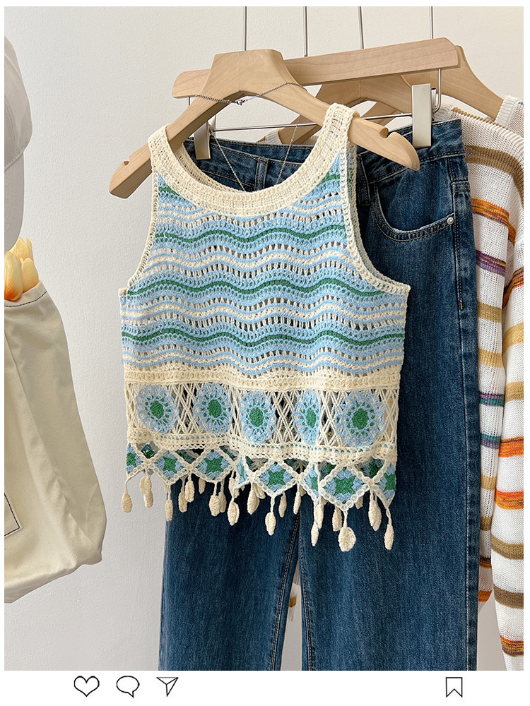 Вязаная крючком майка, женский – обзор и цена Crop Top Crochet