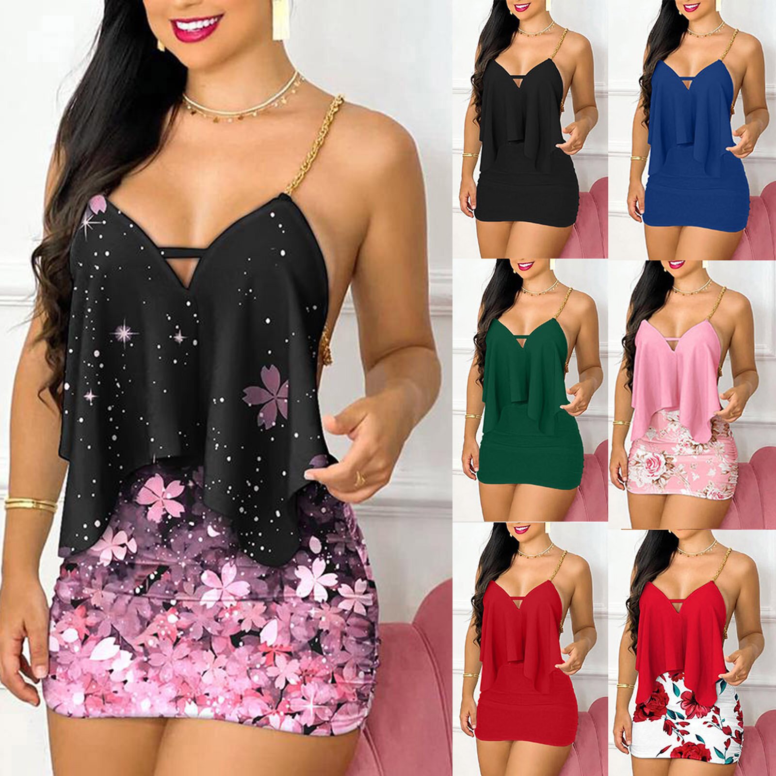 Женские платья, летняя мода, о – обзор и цена Romper Floral Print